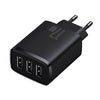 Baseus Compact Quick Charger, 3x USB, 17W (Black)