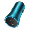 Baseus Golden Contactor Pro car charger, 2x USB-C, 40W (blue)