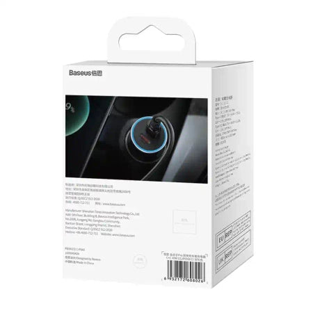 Baseus Golden Contactor Pro car charger, 2x USB-C, 40W (Dark Gray)