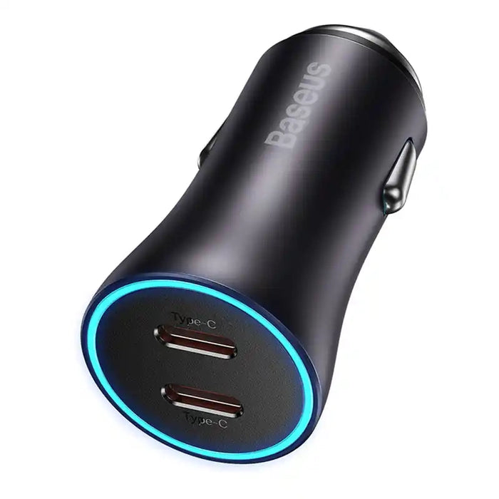 Baseus Golden Contactor Pro car charger, 2x USB-C, 40W (Dark Gray)