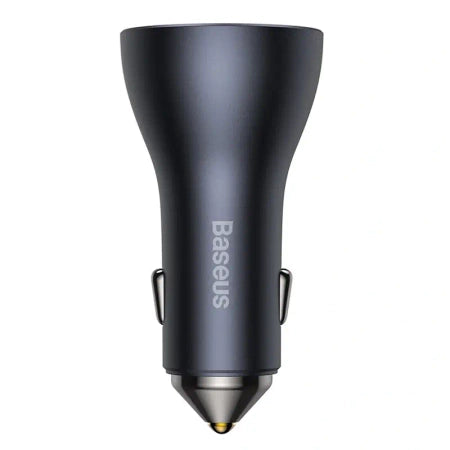 Car charger Baseus Golden Contactor Pro, 2x USB-C, 1x USB, 65W (grey)