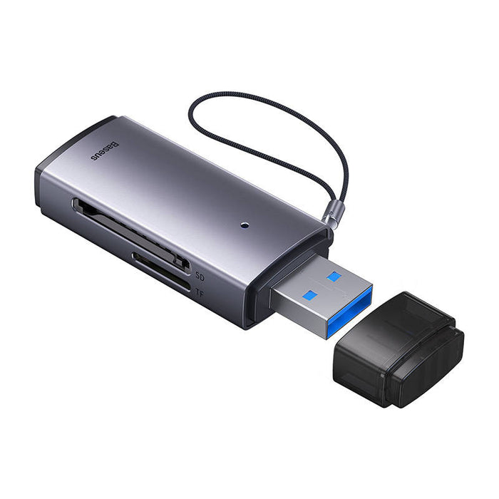 Baseus Lite Series SD/TF memory card reader, USB (gray)