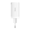 Wall charger Baseus GaN5 Pro 2xUSB-C + USB, 65W (white)