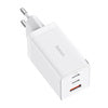 Wall charger Baseus GaN5 Pro 2xUSB-C + USB, 65W (white)