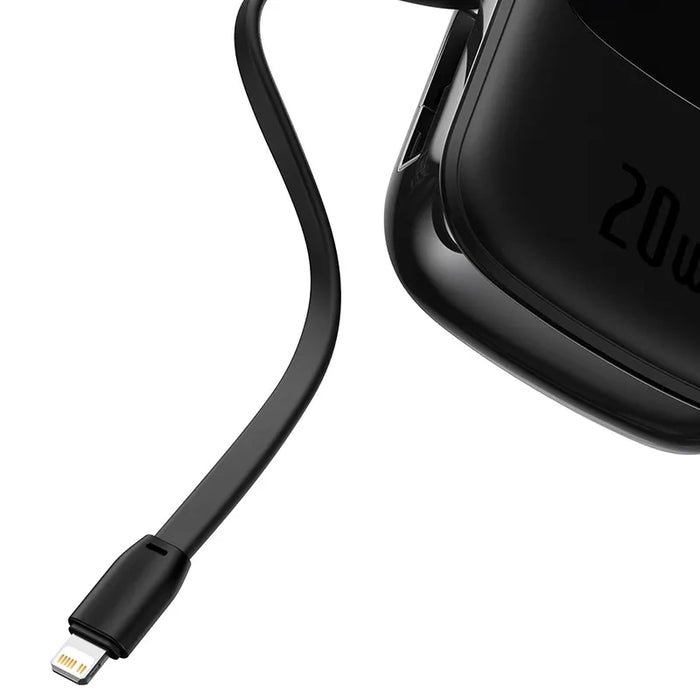 Powerbank Baseus Qpow PRO with Lightning cable, USB-C port and USB 20000mAh, 20W (Black)