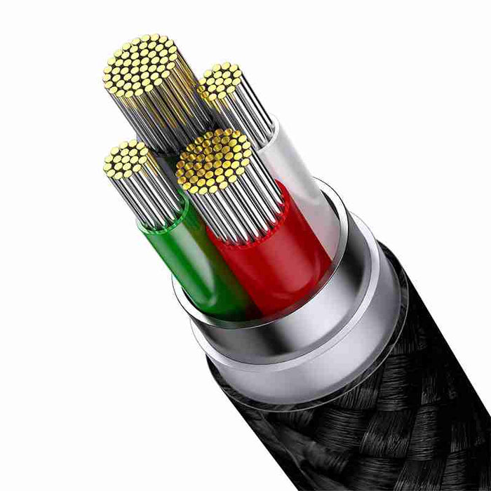 3in1 USB cable Baseus StarSpeed Series, USB-C + Micro + Lightning 3,5A, 1.2m (Black)