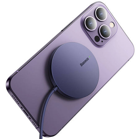 Magnetic Wireless Charger Baseus Simple Mini3 15W (Dusty purple)