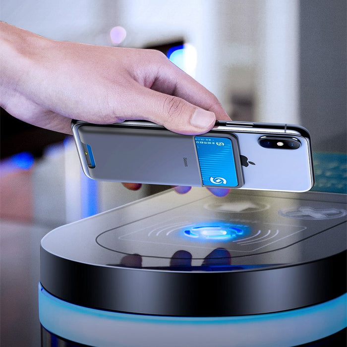 Baseus self-adhesive card case for phone documents gray (ACKD-B0G)