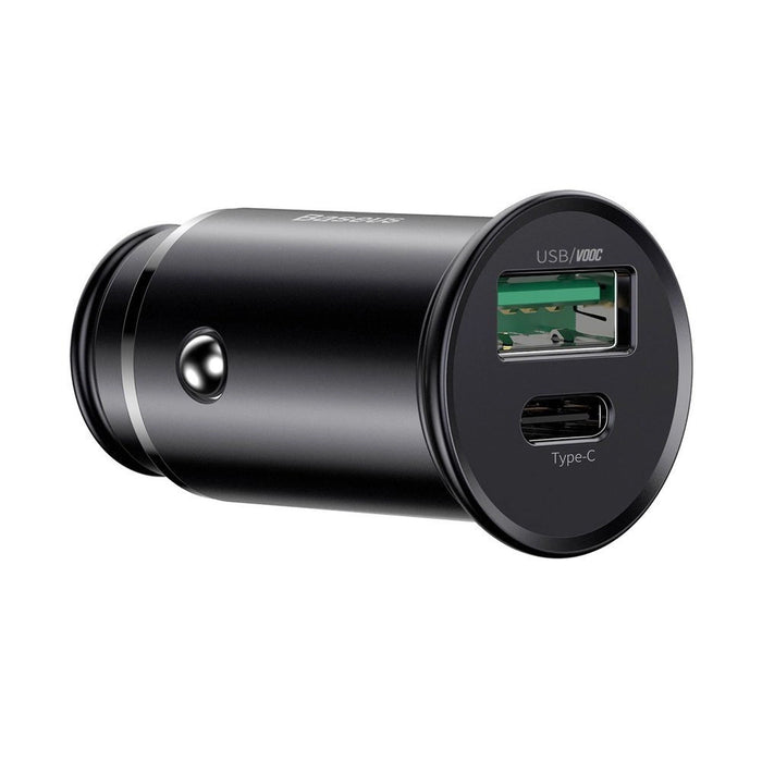Baseus PPS smart car charger USB / USB Type C 30 W Quick Charge 4.0 QC4+ Power Delivery 3.0 VOOC SCP AFC MTKPE black (CCYS-C01)