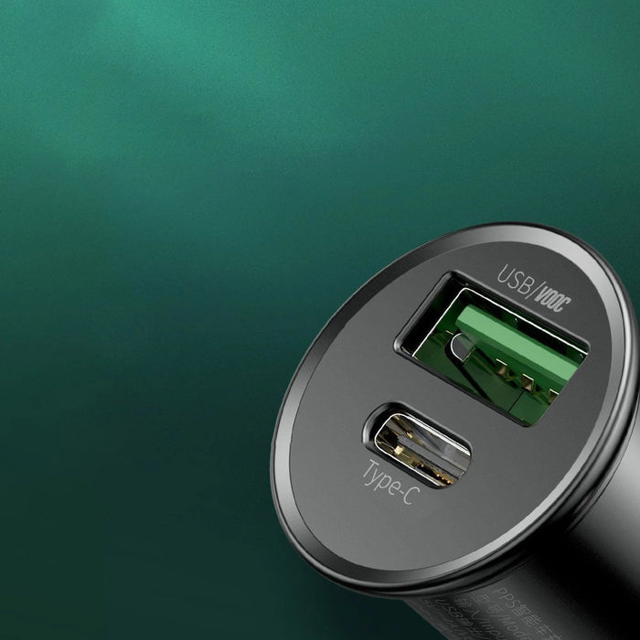 Baseus PPS smart car charger USB / USB Type C 30 W Quick Charge 4.0 QC4+ Power Delivery 3.0 VOOC SCP AFC MTKPE black (CCYS-C01)