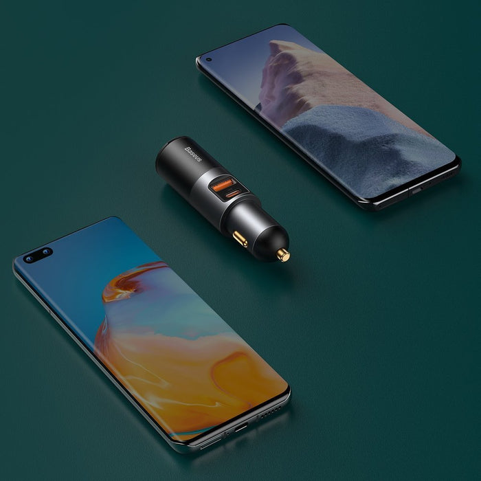 Baseus Share Together USB / USB Type C / cigarette lighter socket car charger 120W Quick Charge Power Delivery gray (CCBT-C0G)