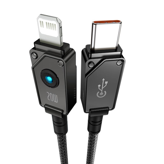 Baseus Unbreakable USB C to iP cable 2 m 20 W Black