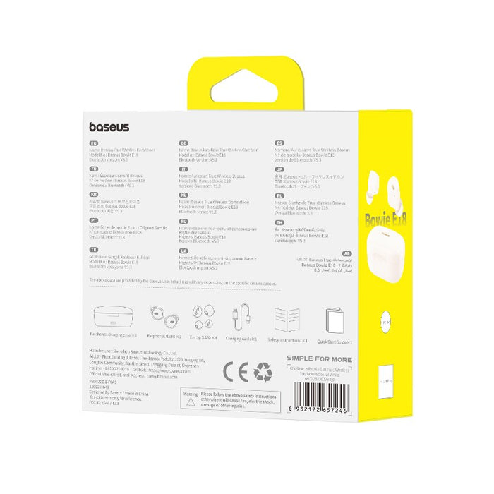 Earphones TWS Baseus Bowie E18 (white)