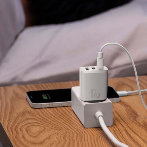Baseus Compact Quick Charger, 3x USB, 17W (Black)