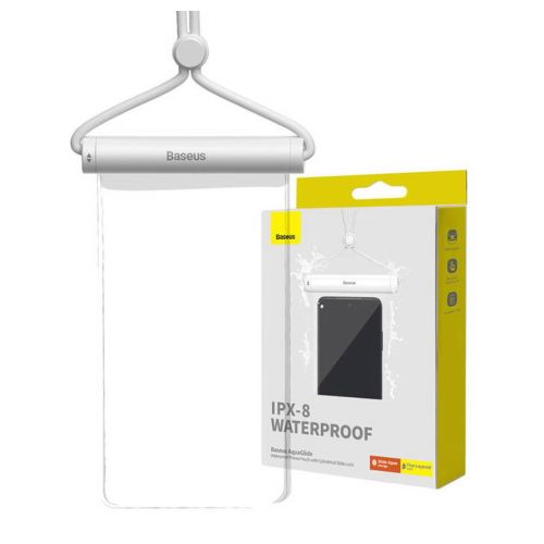 Waterproof phone case Baseus AquaGlide with Cylindrical Slide Lock (white)