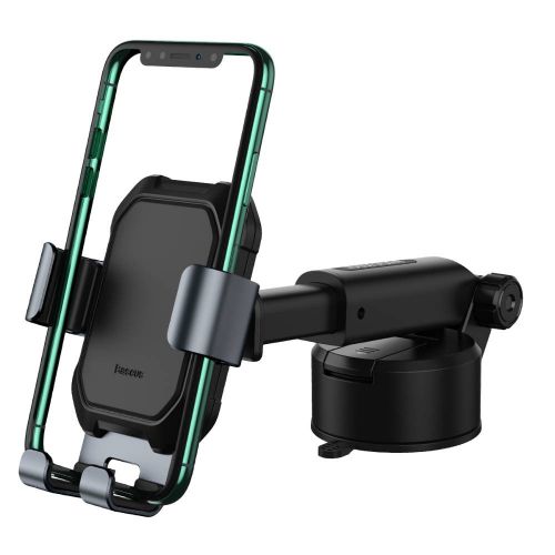 Gravity car mount for Baseus Tank phone with suction cup (black)