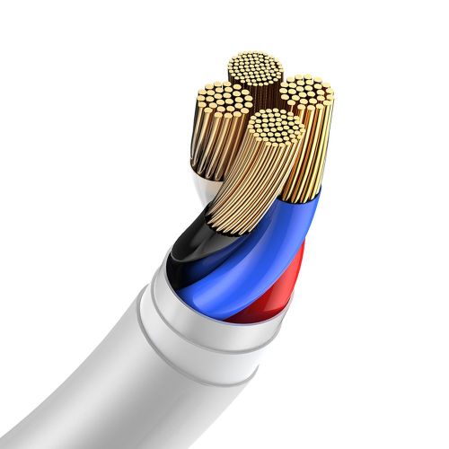 Baseus Simple Wisdom Data Cable Kit USB to Lightning 2.4A (2PCS/Set）1.5m White