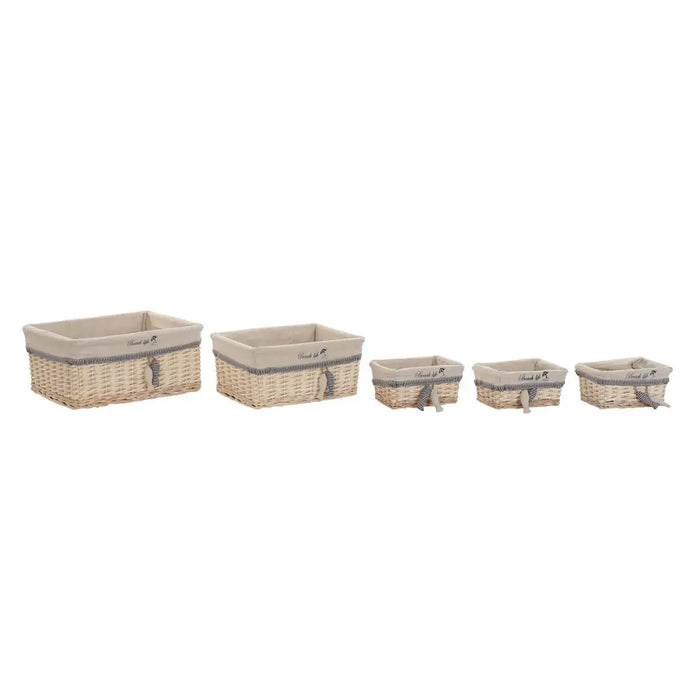 Basket set DKD Home Decor Spirals Mediterranean 48 x 38 x 13 cm - Баня<<<Дом Градина<<<BigBuy&&&Аксесоари и