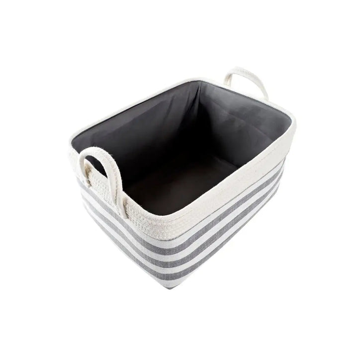 Basket set DKD Home Decor Stripes 40 x 30 x 23 cm Grey - Баня<<<Дом Градина<<<BigBuy&&&Аксесоари и