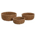 Basket set Home ESPRIT Natural Fibre Boho 30 x 30 x 13 cm - Аксесоари и кранчета<<<Баня<<<Дом Градина<<<BigBuy