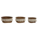 Basket set Home ESPRIT Natural Fibre Boho Worn 16 x 16 x 6 cm - Баня<<<Дом Градина<<<BigBuy&&&Аксесоари и