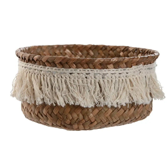 Basket set Home ESPRIT Natural Fibre Boho Worn 16 x 16 x 6 cm - Баня<<<Дом Градина<<<BigBuy&&&Аксесоари и