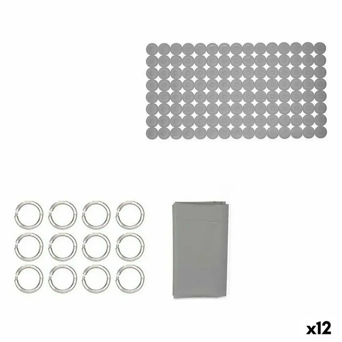 Bath Set Berilo Grey PVC Polyethylene EVA 28 x 42 x 6 cm (12 Units) - Баня<<<Дом Градина<<<BigBuy&&&Аксесоари и
