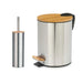 Bath Set Berilo Silver Bamboo Stainless steel polypropylene 25 x 28 x 20 cm 28,5 x 28 x 18 cm 2 Pieces (6 Units)