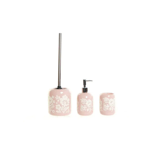 Bath Set DKD Home Decor 8 x 8 x 17,5 cm Ceramic Pink White - Баня<<<Дом Градина<<<BigBuy&&&Аксесоари и