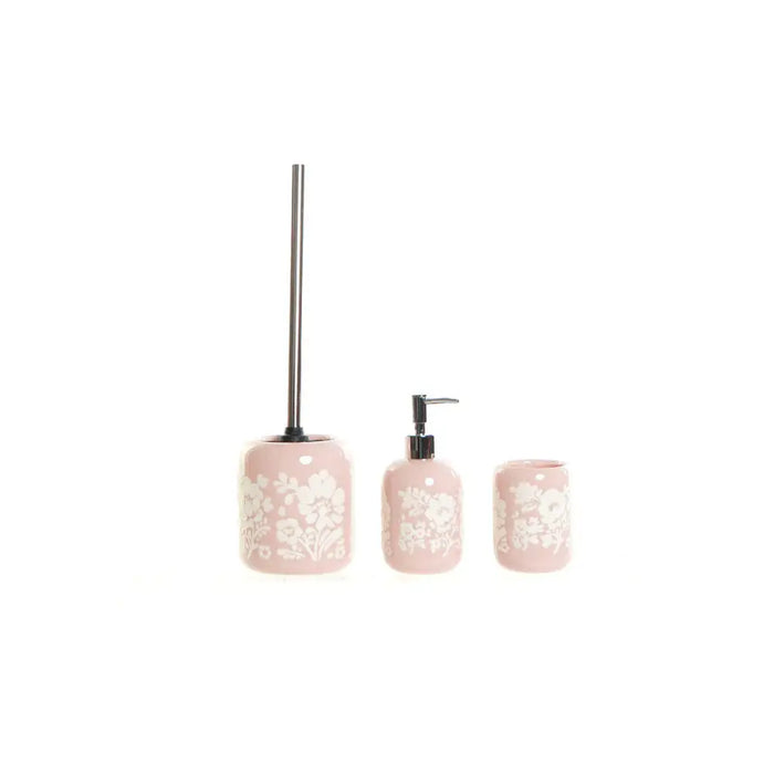 Bath Set DKD Home Decor 8 x 8 x 17,5 cm Ceramic Pink White - Баня<<<Дом Градина<<<BigBuy&&&Аксесоари и
