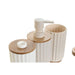 Bath Set DKD Home Decor White Beige Bamboo polystyrene 16 x 9 x 18 cm 3 Pieces (2 Units) - Баня<<<Дом