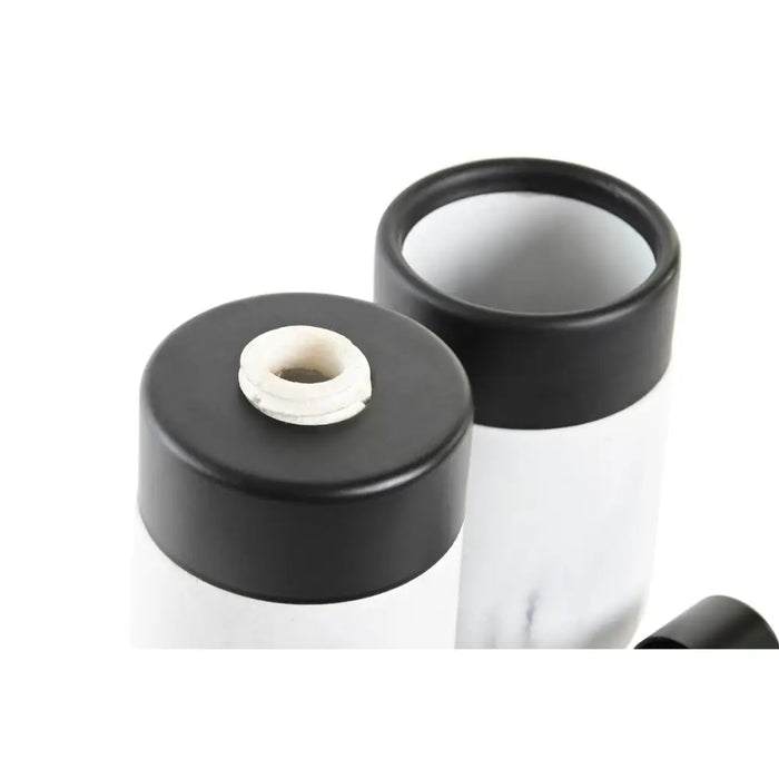 Bath Set DKD Home Decor White Black White/Black Metal Resin Modern 7,2 x 7,2 x 16,4 cm - Баня<<<Дом