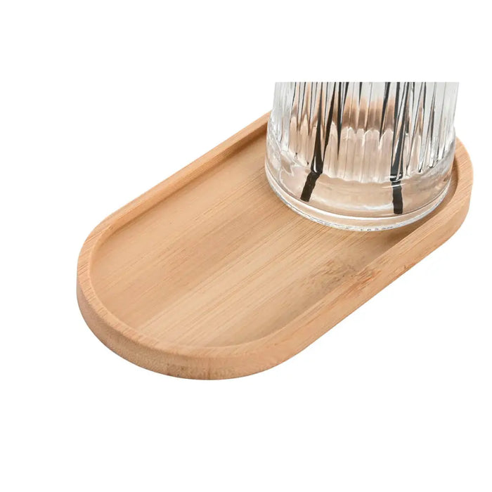 Bath Set Home ESPRIT Black Transparent Bamboo Crystal Modern 3 Pieces - Баня<<<Дом Градина<<<BigBuy&&&Аксесоари и