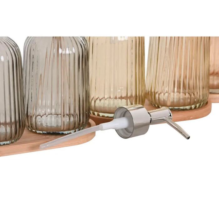 Bath Set Home ESPRIT Grey Orange Amber Bamboo Crystal 3 Pieces - Баня<<<Дом Градина<<<BigBuy&&&Аксесоари и