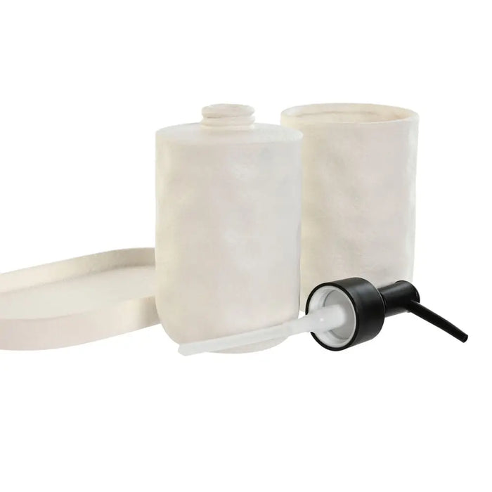 Bath Set Home ESPRIT White ABS Dolomite 17,5 x 9,5 x 18 cm 3 Pieces - Баня<<<Дом Градина<<<BigBuy&&&Аксесоари и