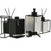 Bath Set Home ESPRIT White Black Metal Dolomite 14,5 x 8 x 17 cm 2 Pieces (2 Units) - Баня<<<Дом
