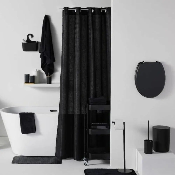 Bath Set TODAY HOY Black Plastic Modern 4 Pieces (4 Units) - Баня<<<Дом Градина<<<BigBuy&&&Аксесоари и