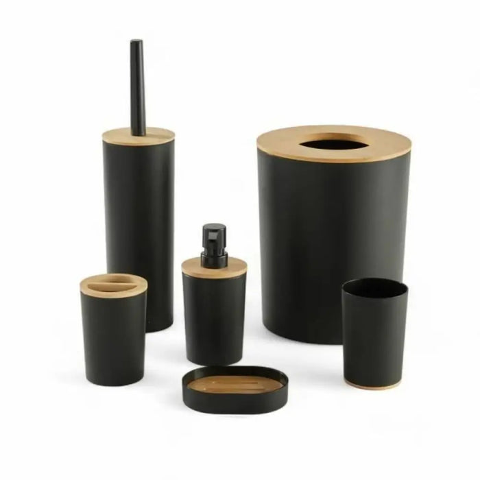 Bath Set TODAY HOY Black Plastic Modern (6 Units) - Баня<<<Дом Градина<<<BigBuy&&&Аксесоари и кранчета<<<Баня<<<Дом