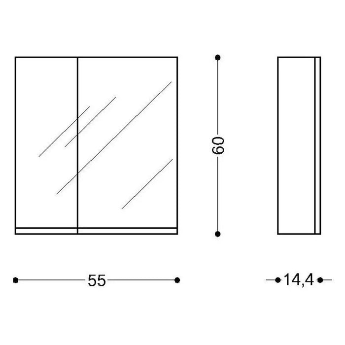 BATHROOM CABINET WITH MINA HEIGHT MIRROR - Мебели<<<Мебели и огледала за баня<<<Баня<<<Praktiker&&&Мебели за