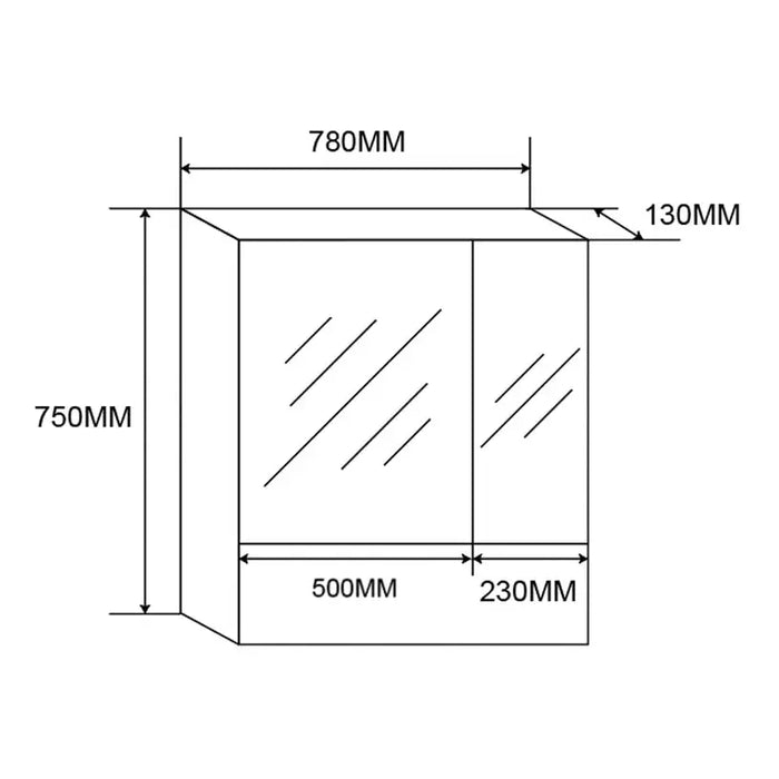 BATHROOM CABINET WITH MIRROR FORMA VITA 49-80/3 - Мебели<<<Мебели и огледала за баня<<<Баня<<<Praktiker