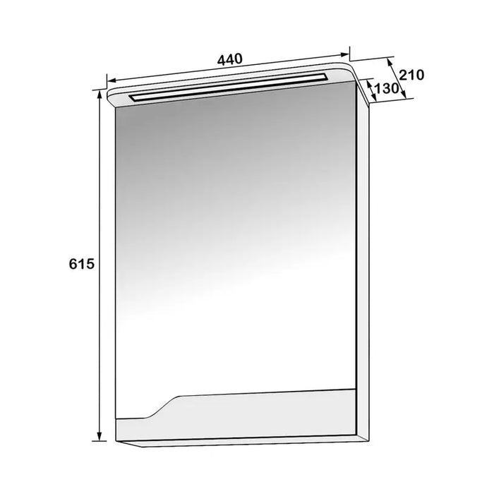 BATHROOM CABINET WITH MIRROR GERA LARA 45 - Мебели<<<Мебели и огледала за баня<<<Баня<<<Praktiker
