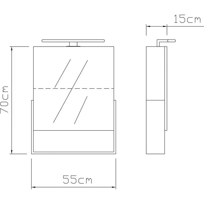 BATHROOM CABINET WITH MIRROR VICARD LEO - Мебели<<<Мебели и огледала за баня<<<Баня<<<Praktiker&&&Мебели за