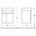 BATHROOM CABINET WITH WASHBASIN HEIGHT MINA - Мебели<<<Мебели и огледала за баня<<<Баня<<<Praktiker&&&Мебели за
