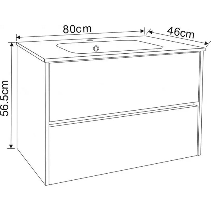 BATHROOM CABINET WITH WASHBASIN INTER CERAMIC 7955 - Мебели<<<Мебели и огледала за баня<<<Баня<<<Praktiker&&&Мебели за