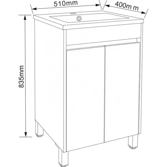 BATHROOM CABINET WITH WASHBASIN INTER CERAMIC MONTE - Мебели<<<Мебели и огледала за баня<<<Баня<<<Praktiker&&&Мебели за