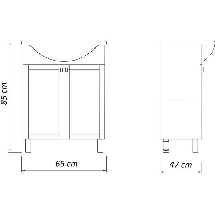 BATHROOM CABINET WITH WASHBASIN VICARD Dublin - Мебели<<<Мебели и огледала за баня<<<Баня<<<Praktiker&&&Мебели за