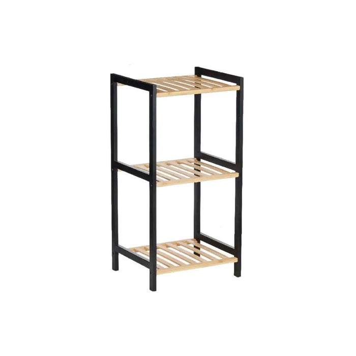 Bathroom Shelves Berilo Black Natural 35 x 30 x 70 cm 35,2 x 70 x 30,2 cm - Баня<<<Дом Градина<<<BigBuy&&&Аксесоари и