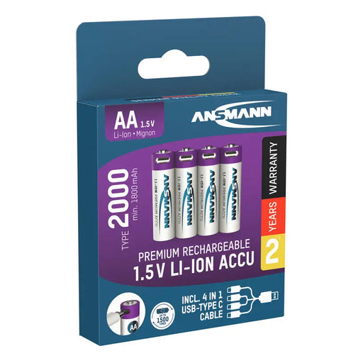 BATTERIES ANSMANN 5434 2000MAH USB-C 4PCS - Батерии<<<Батерии и фенери<<<Осветление<<<Praktiker&&&Батерии и