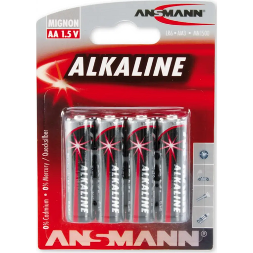 Batteries ANSMANN LR06 ANS red AA 4B 5015563 - Батерии<<<Аксесоари за телевизори<<<Аксесоари<<<TechMart