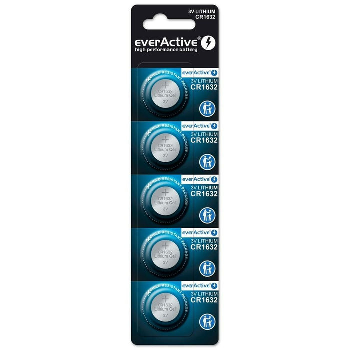 Batteries EverActive CR1632 (5 Units) - Алкални батерии<<<Електроника Батерии<<<Компютри|